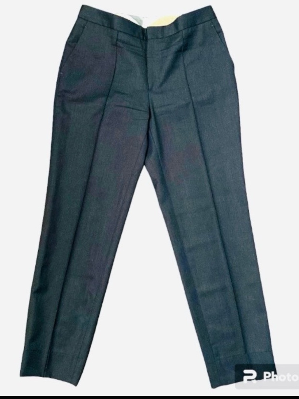 Chloe Stora Paris 💯Laine  Wool Cotton Blend Taupe Straight Leg Size 40